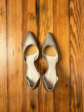 Giorgio Armani Taupe Pointed D'Orsay Pumps